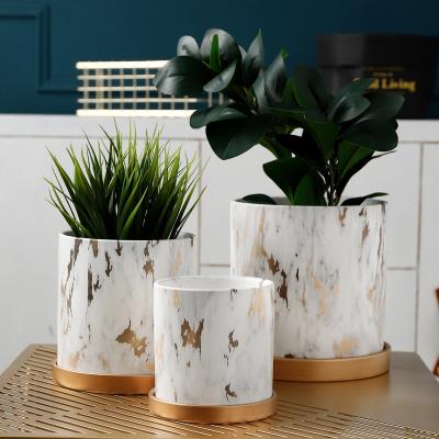 China Factory wholesale ceramic china vases ware style flower pot marbled vase good quality for home ministry decor for sale