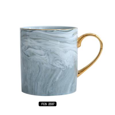 China Nordic Viable Marble Ceramic Luxury Style Coffee Mug Gold Edge Wedding Gift Wedding Style Tea Coffee Mug For Birthday Gifts for sale