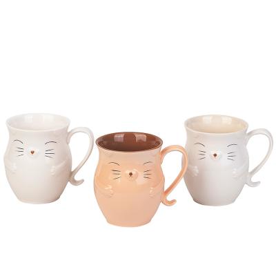 China Viable Factory Good Quality Wholesale China 12.5 Ounce Customized Cute Kitty Mug for sale