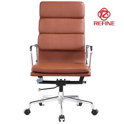 China Adjustable High Back Upper Cow Leather Frames Soft Pad Office Chair ea219 RF-S064 for sale