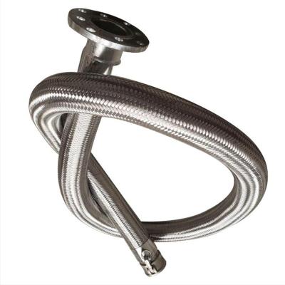 China Corrosion Resistance Hose Connection Ss304 Wire Mesh Stainless Steel Flexible Bellow Metal Flange Braided Hose for sale