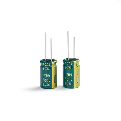 China LED Lighting Oyee 400V68UF 16*25 Guide Pin Aluminum Electrolytic Capacitor High Pressure Resistance Long Life for sale