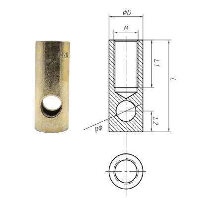 China Building Construction China Manufacturer Zinc Plated Barrel Form Lifting And Fixing Systems Threaded Lifting Sockets For Precast Concrete Lifting for sale