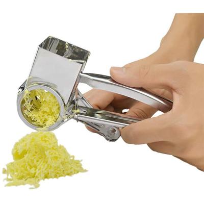 China Sustainable Stainless Steel Cheese Grater Hand Rotating Rotary Cheese Shredder for sale