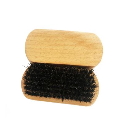 China Customized Logo Beard Brush + Biodegradable Beard Bristle Wood Comb for sale