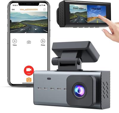 China Buit-in WIFI 3.16 inch Lens Dash Cam Recorder Car DVR Dash Camera WIFI+APP IPS Full HD 1080P 2 Dash Camera for sale