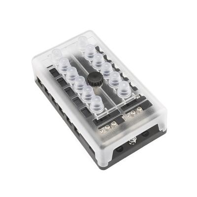 China 32V 12 Way Circuit Breaker Overload Protection Resettable Fuse Box For Car Boat SUV ATV UTV for sale