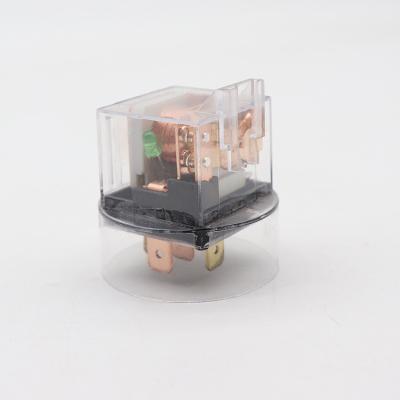 China Round Transparent Cover 40A 80A 12V 14V 24V 5PIN SPDT Automotive Dual Contact Relay for sale