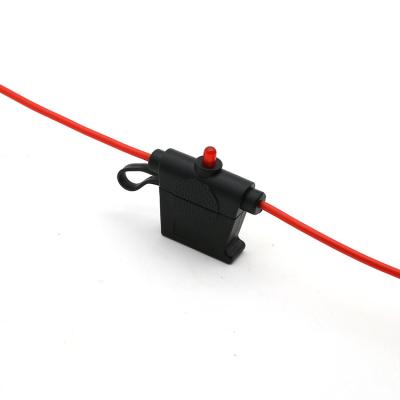 China LPR-04B-I-12R 30A 12AWG Wire Regular Blade In-Line Fuse Holder With Indicating LED Light for sale