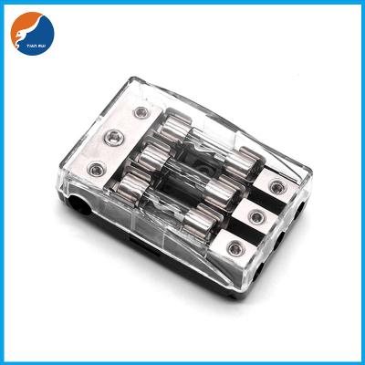 China 3 Ways Positions Tube Car Audio Accessories Distribution Block Auto 10x38mm AGU Glass Fuse Holder for sale