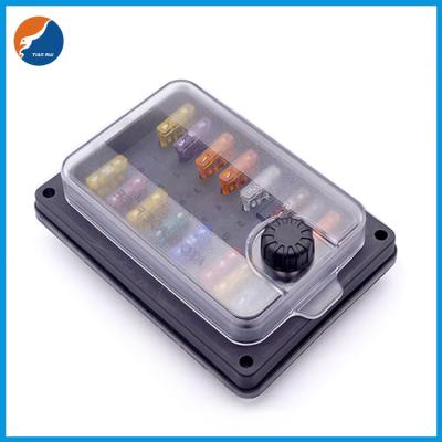 China tenedor auto automotriz del fusible de la prenda impermeable de la caja del bloque del fusible del coche de la cuchilla del circuito de la manera de la posición del DC-10 32V sin el LED en venta