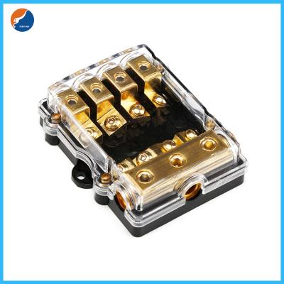 China 4 Way 12V Auto Fuse 3x4GA IN 4x8GA OUT Plastic Distribution Box ANS AFS Mini ANL Fuse Holder for sale