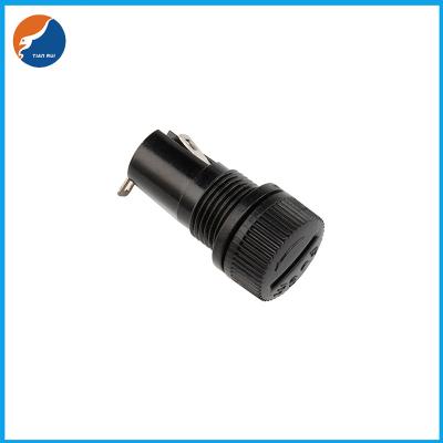 China 520.PTF30 5x20MM Glass Ceramic Black Insurance Tube Socket Panel mounting Fuse Holder en venta