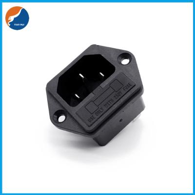 Китай R14-C-1HB1 3PIN IEC C14 Inlet Male Connector Power Plug Socket With 5x20mm Fuse Holder продается