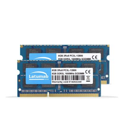 China Latumab Sodimm 1Rx8 Ddr3L Ram Memoria 8Gbnotebook 16Gb LAPTOP Mini Laptops Para Notebook 8Gb 1.3 1600Mhz 1.35V 1600 for sale