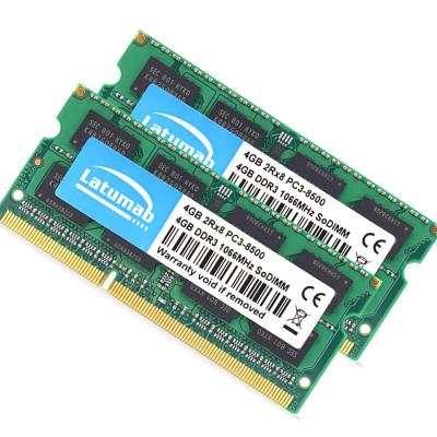 China LAPTOP Latumab Ddr3 2Rx8 4G 1600Mhz PC 16Gb Ram Laptop Memory 4Gb Used Server 8Gb Sodimm Memoria 8Gb 1866Mhz 1066Mhz Reg 1333 for sale