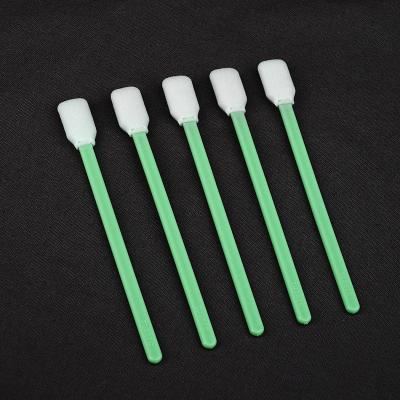 China Polyester Printhead Sponge Cleaning Round Head Swab Foam Tip Cleanroom Swab Dustproof for sale