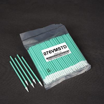 China 100pcs Polyester Industrial Cleanroom Cleaning Tools Lint Free Double Slant Polyester Swabs Type Dacron Swabs for sale