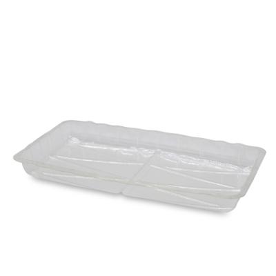 China Disposable High Quality Biodegradable PLA Food Grade Vegetable/Fruit/Meat Packaging Plastic Trays for sale