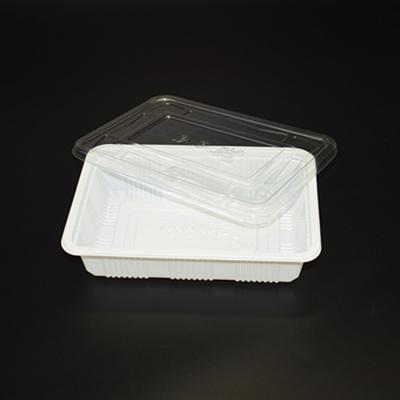 China PLA Fresh Food Packaging Disposable Biodegradable Container With Clear Lid Customized Disposable Plastic Packaging Tray for sale