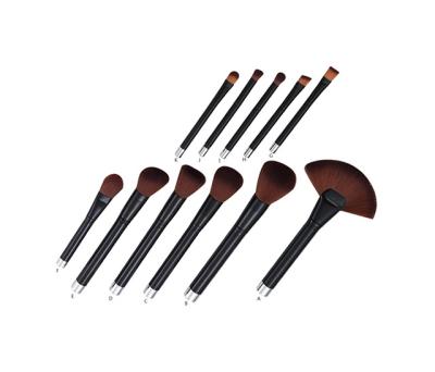 China Synthetic Hair Brown Hair Makeup Brush Set for sale