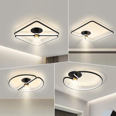 China Hot Product Fashion Cafe Decoration Indoor Aluminum Shop LED Black Outdoor Mounted Modern Ceiling Light for sale