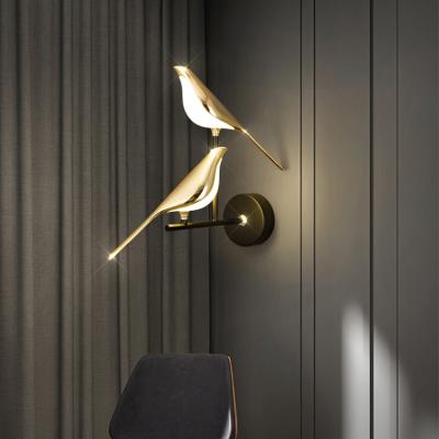 China Wholesale Contemporary Interior Decoration Black Gold Fashion Iron Aluminum Acrylic Living Room LED Modern Wall Lamp for sale