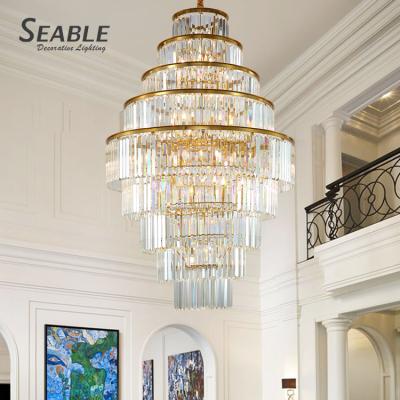 China Home Villa Crystal Pendant Light Luxury Style Modern Indoor Decoration Chandelier for sale