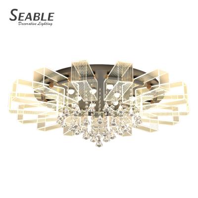 China Surface Mounted Indoor Luxury Decoration 24 36 108 Unique Style Acrylic 128W Modern Bedroom LED Ceiling Light for sale