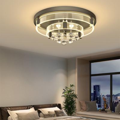 China Surface Mounted New Listed Indoor Luxury Acrylic Iron Decoration Living Room Bedroom LED Modern Ceiling Panel Light for sale