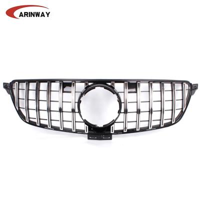 China ABS With Camera Hole Silver Chrome Front Grille For Mercedes Benz GLE W166 2016 2017 2018 GT R Grilles for sale