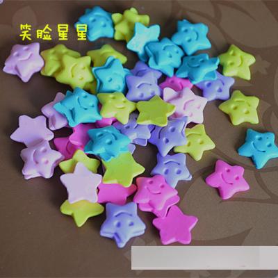 China Smile Planar Resin Clay For Phone Soft Europe Star Face Flatback Shell for sale