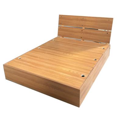 China Modular Queen King Plywood Furniture Bedroom Wooden Bed for sale