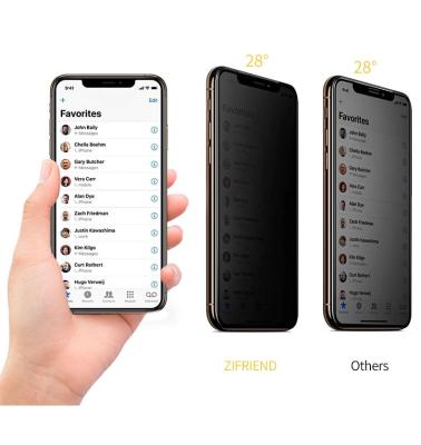 중국 Free Sample full glue privacy screen protector for iphone xs max xr 11 tempered glass screen protector 판매용