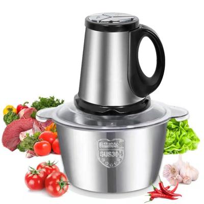 China Hotel Sharp 2L Stainless Steel Bowl Food Chopper 4 Chooper Grinder for Meat and Vegetable Meat for sale