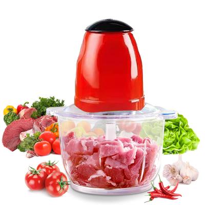 China Hotel 2l capacity 400w power household electric meat grinder vegetable processor nut grinder price with plastic bowl for sale