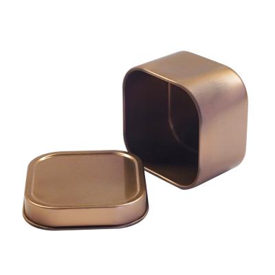 China Eco-Friendly & Recyclable Tin Box Custom Tinplate Jewelry Storage Small Square Cookies Packaging Candy Tin Box for sale