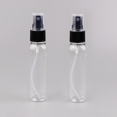 China Person Care 30ml 50ml 100ml 200ml Recycled Cosmetic Empty Round Spray Bottle PET Mist Spray Plastic Bottle for sale