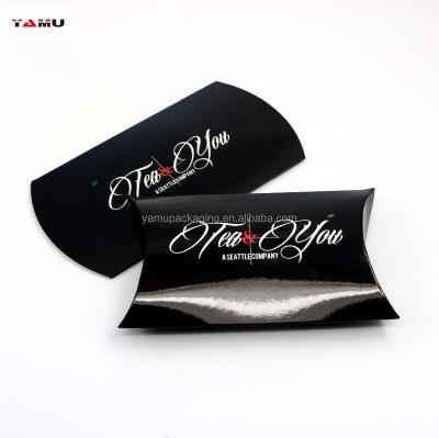 China Recyclable Customized Printed Paper Pillow Box For Cosmetics Wigs Pillow Box for sale