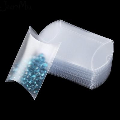 China New Design Top Quality Clear PVC Gift Recyclable Plastic Candy Candy Pillow Packing Box for sale