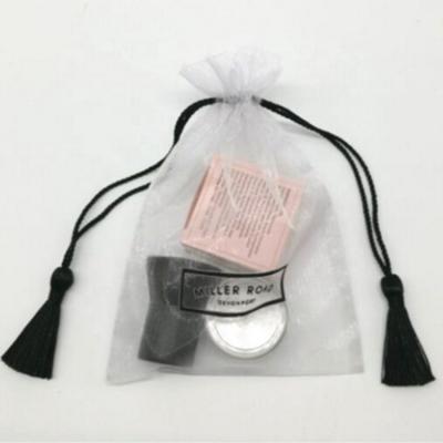 China Recyclable Take Away Material Wholesale Organza Drawstring Bag Promotional Jewelry Storage Bags Custom Made With Customized Logo for sale