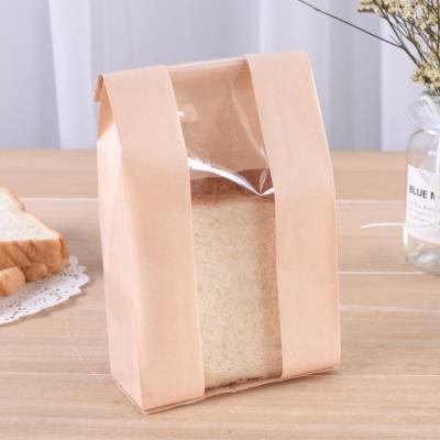 China Recyclable high quality bread paper bag /grease proof bread bag and take away fast food paper bag for sale