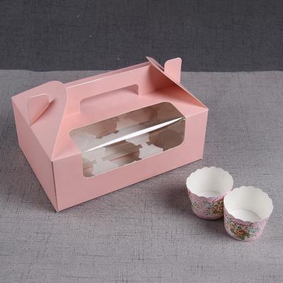 China Recycled Materials Accept Custom Order And Material Custom Mini Paper Christmas Cupcake Boxes for sale