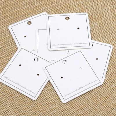 China New Materials Style Sliver Recycled Earring Holder Card Earring Packaging Metallic Die Cut Card for sale