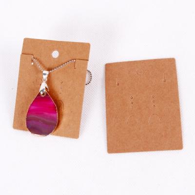 China Custom Recycled Materials Logo Kraft Paper Earring Card For Jewelry Packaging for sale