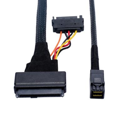 China COMPUTER U.2 (SFF-8639) NVMe PCIe to Mini SAS SSD Cable (SFF-8643) for sale