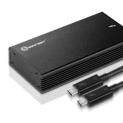 China Iron IOCREST Certified SSD Enclosure Thunderbolt 3 40Gbps to NVMe M.2 SSD Enclosure for sale