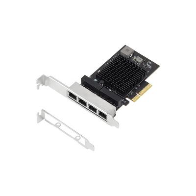 China Desktop 2.5 Gigabit 4 Ports PCI Express Network Card to 10 /100/1000M/2.5G Ethernet Lan NIC Card for sale