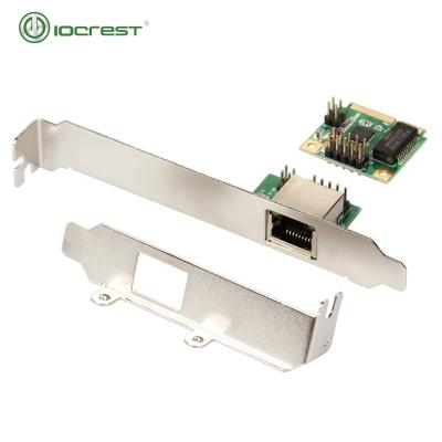 China IOCREST realtek fast ethernet gigabit adapter desktop single port rj45 mini pci express network card for sale