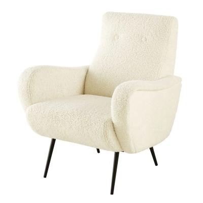 China New Design Loop Leisure Hotel Chair Modern Ivory Modern Elegant Living Room Lounge Chair Single Couch for sale